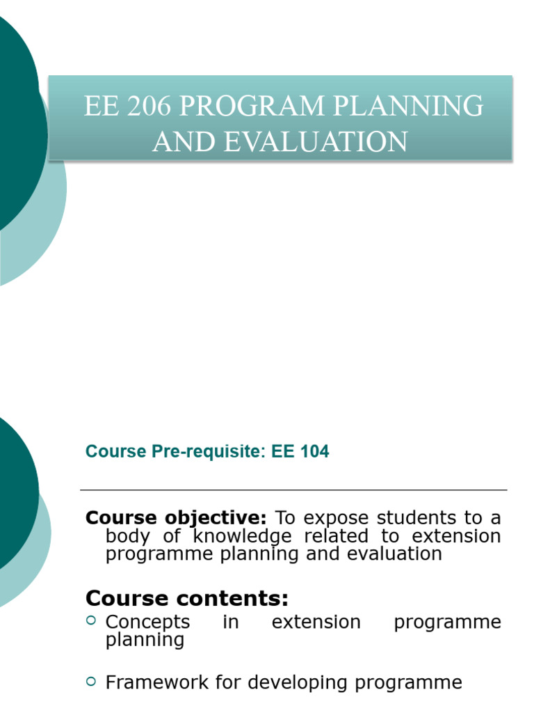 Extension Program Planning Guide | PDF | Information | Goal