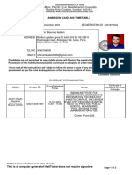 Exam Hall Ticket After Declaration