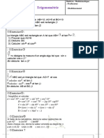 Trigonometrie Serie Dexercices Maths 3AC Word 1