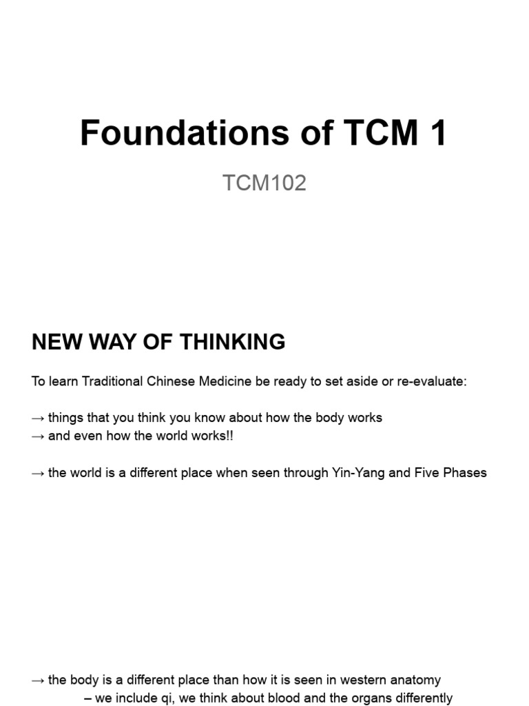 Yin Yang Foundations Of Tcm 1 Pdf