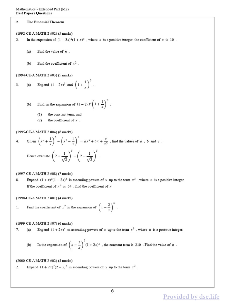 Math M2 Binomial | PDF
