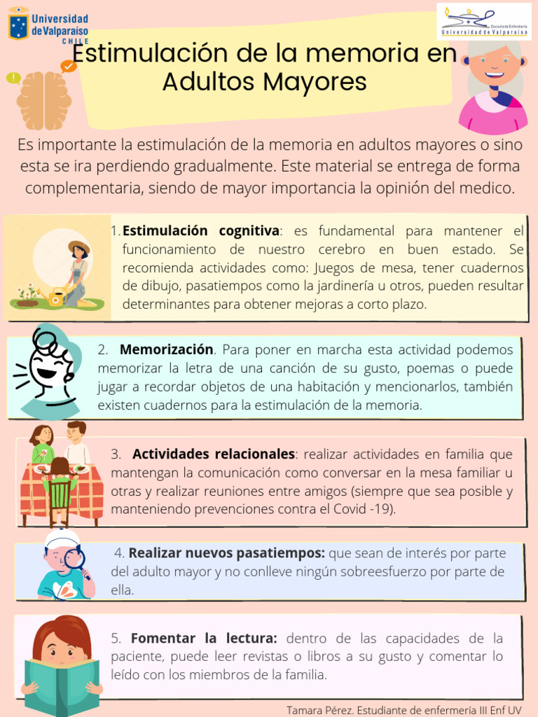 Juegos de memoria para adultos mayores | PDF