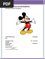 Download Project Documentation of Mickey Mouse Program by Sahil Talwar SN69614736 doc pdf