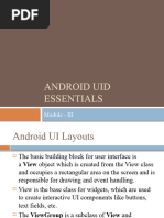 Module - III Android UID Essentials