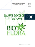 Manual de Coloracion de Flores Bioflora S A