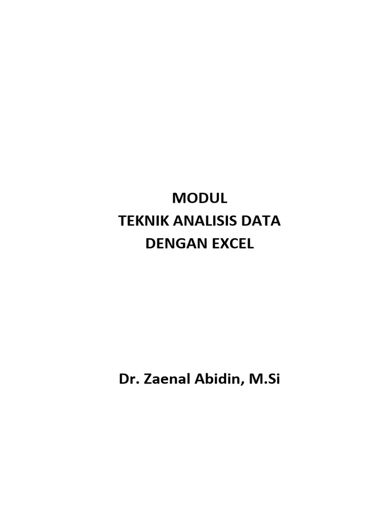 Teknik Analisis Data Pdf