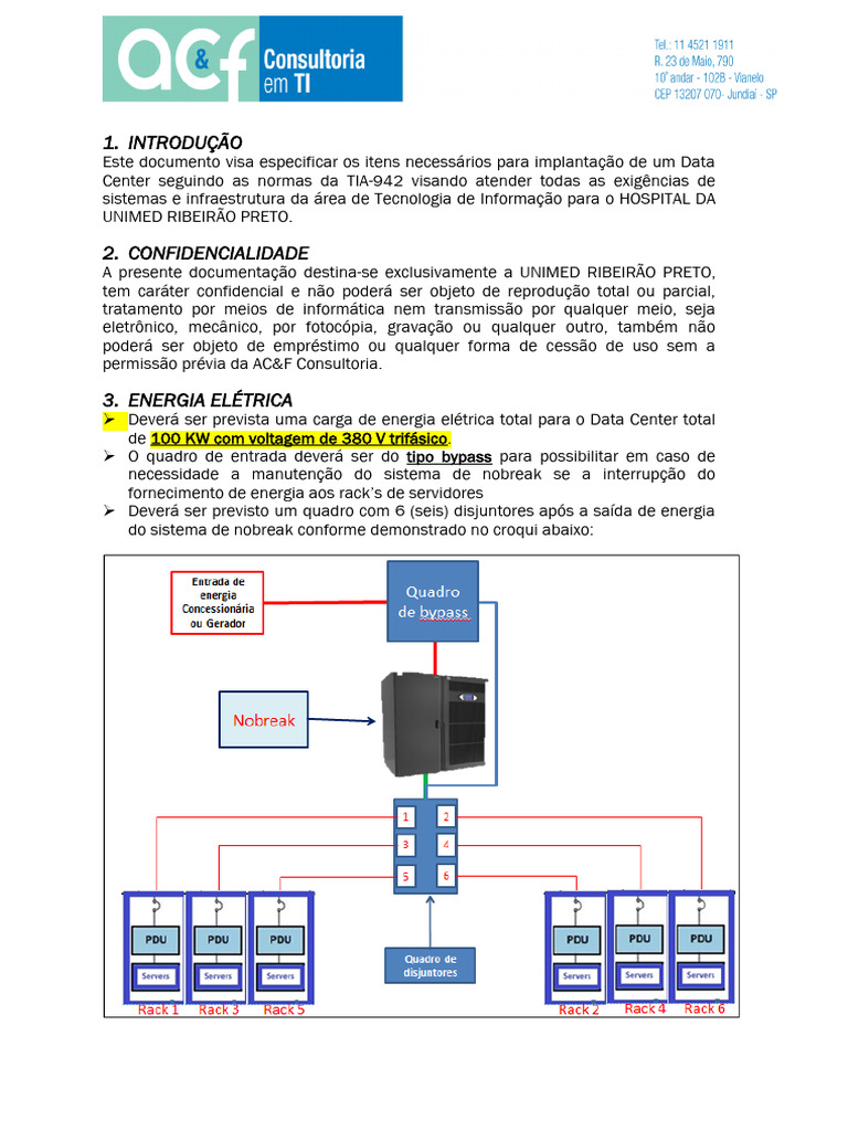 Especificações para Porta Corta Fogo Data Center | PDF