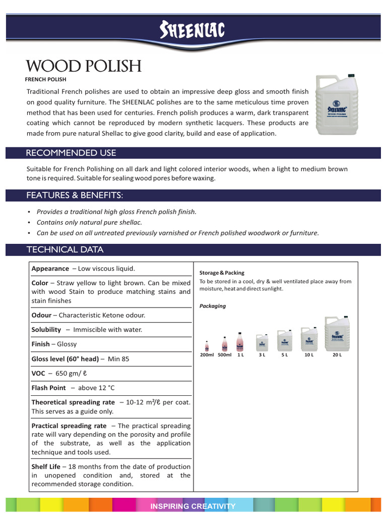 Sheenlac Wood Polish PDF