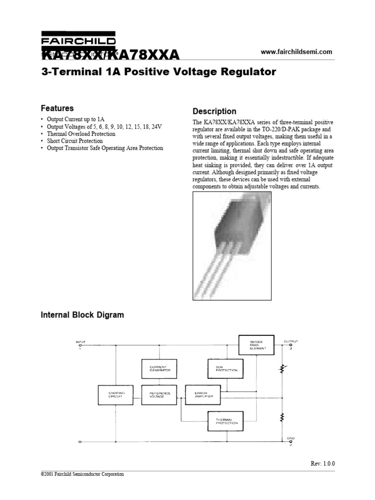 KA78XX Series Voltage Regulators Guide | PDF