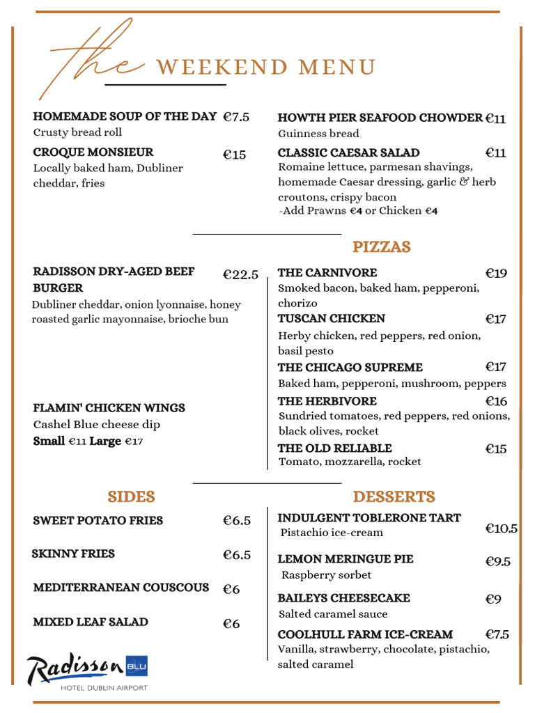 Weekend Menu | Download Free PDF | European Cuisine | Asian Cuisine