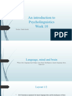 An Introduction To Psycholinguistics Language, Mind and Brain