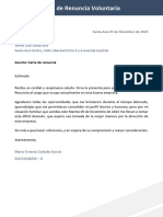 Carta de Renuncia