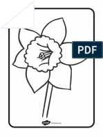 T T 18762 Daffodil Colouring Sheet