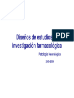 Dia 1. Diseños de Estudios en Investigacion Farmacologica - Neurologia - 2019