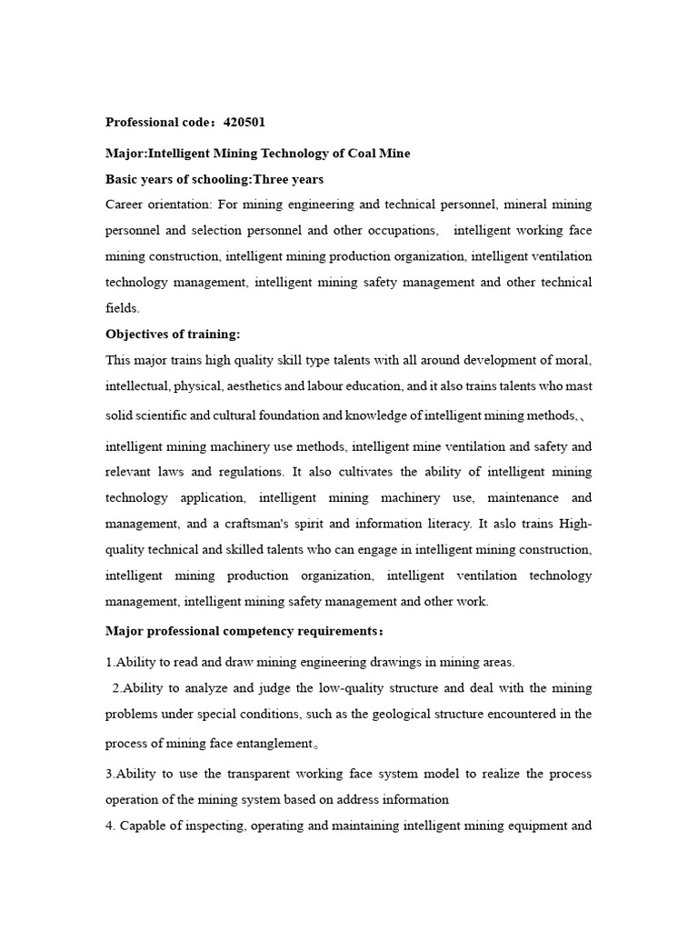 Intelligent Mining Technology Of Coal Mine Pdf Engineering Mining