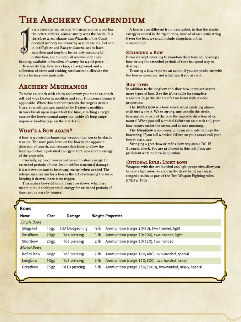 Archery Compendium PDF