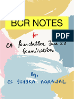 BCR Notes