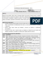 Modelo de Plano de Aprendizagem Psicologia 2023 2