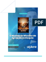 Lição 12 - O Modelo de Missões da Igreja de Antioquia