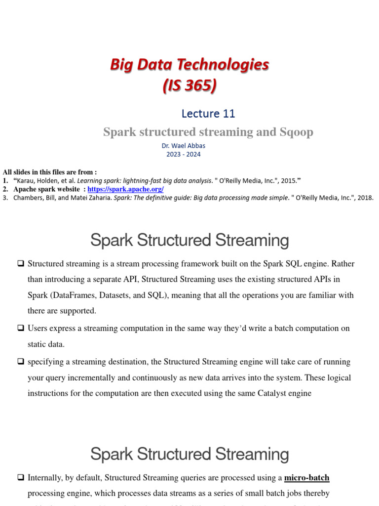 Spark Structured Streaming Overview | PDF | Apache Spark | Apache Hadoop