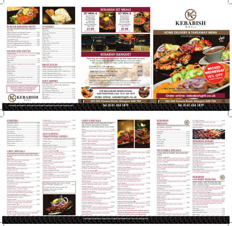 Kebabish Takeaway Menu PDF