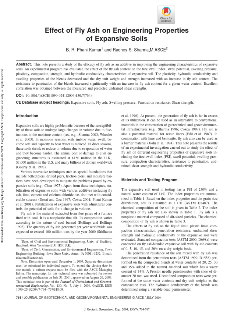 (Asce) 1090-0241 (2004) 130 7 | PDF | Fly Ash | Soil