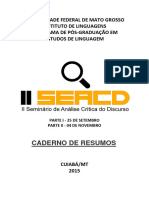 Caderno de Resumos - II SEACD (2015)