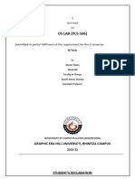 OS LAB (PCS-506) : Submitted in Partial Fulfilment of The Requirement For The V Semester