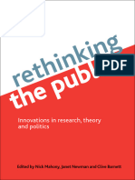 Nick Mahony, Janet Newman, Clive Barnett - Rethinking The Public - Innovations in Research, Theory and Politics (2010)