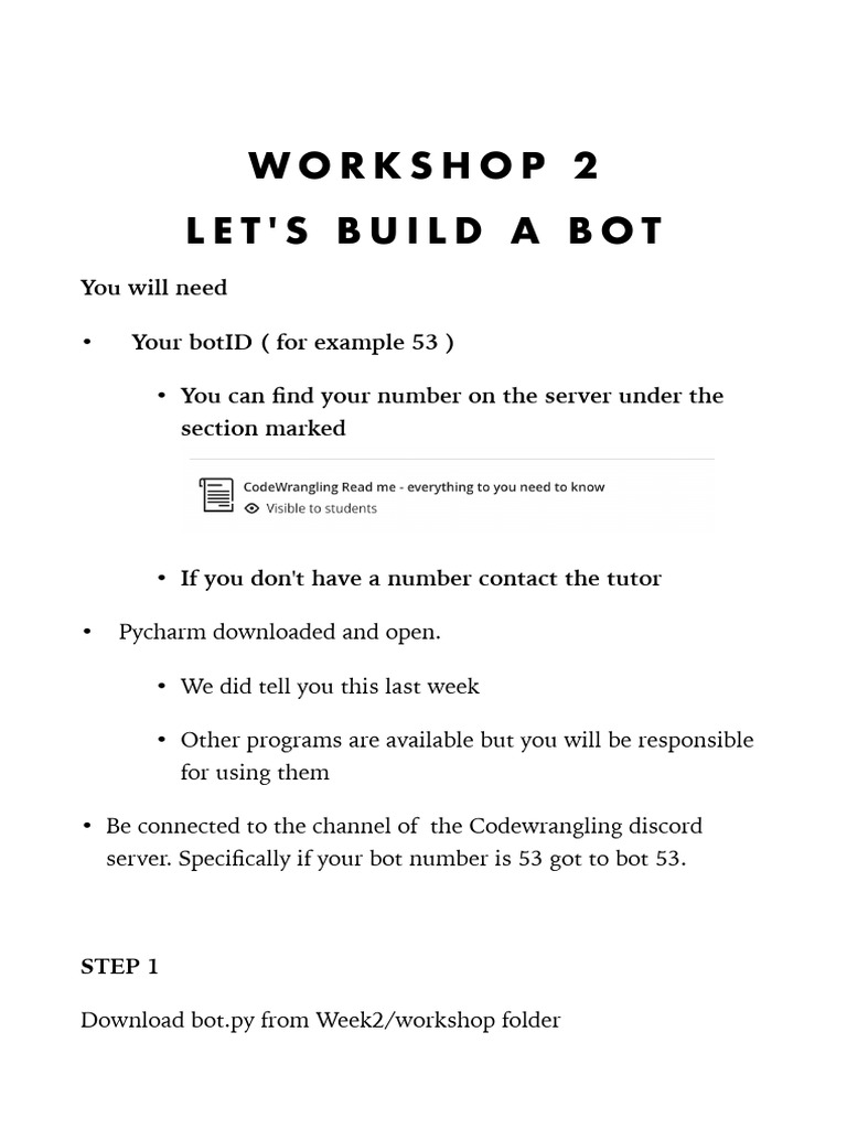 Workshop Bot1 Pdf Operating System Families Computer Engineering