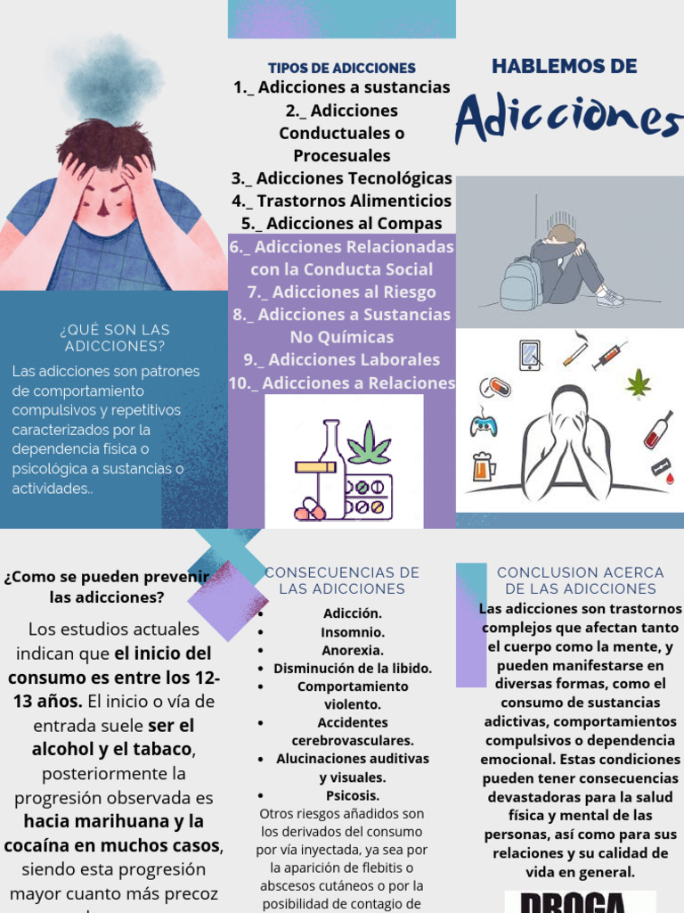 Tipos y Consecuencias de Adicciones | PDF | La dependencia de sustancias |  Comportamiento, image size:768x1024