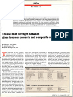 Tensile Bond Strength Between Glass Ionomer Cements and Composite Resins