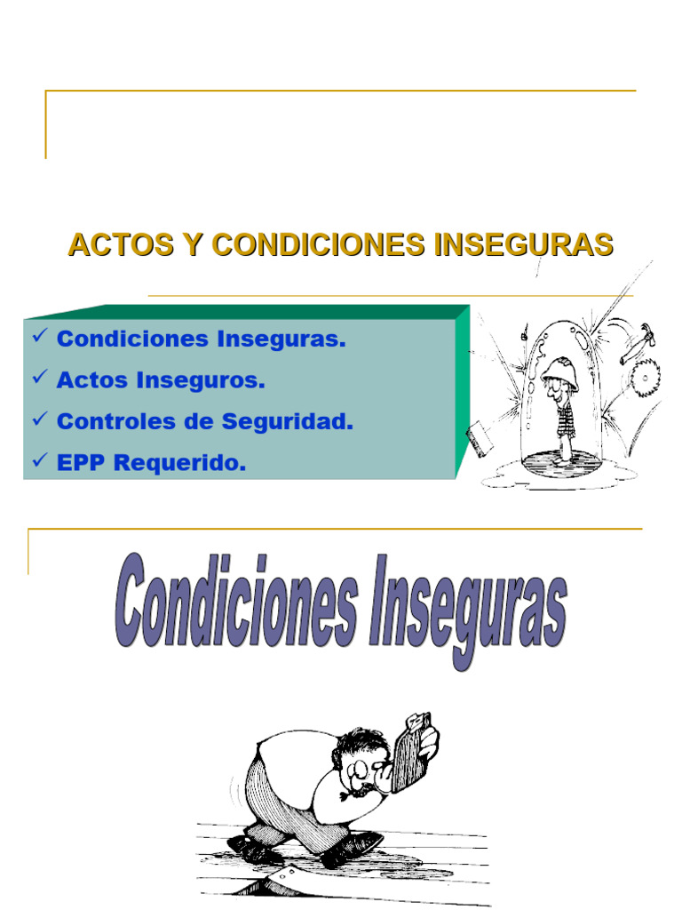Conceptos de Seguridad en El Trabajo Actos y Condiciones CSM | PDF