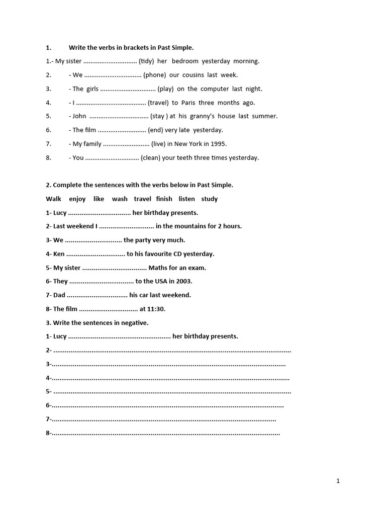 Past Simple | PDF