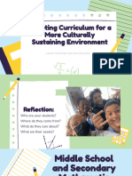 Adapting Math Curriculum For Culturally Sustaining Teaching