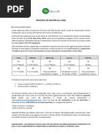 Proceso de Matrícula 2026: Instructivo y Cronograma | PDF