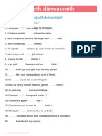 Adjectifs Démonstratifs Exercice Et Corrigé