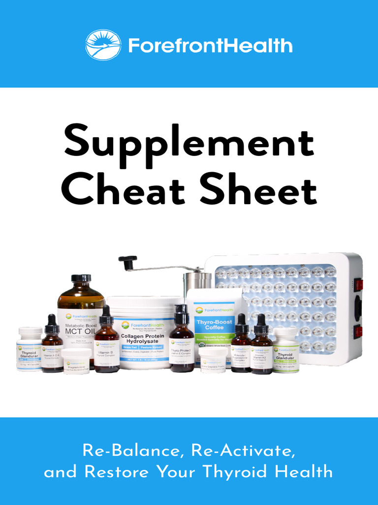 Thyroid Supplement Cheat Sheet | PDF | Hypothyroidism | Hot Flash
