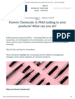 Forever Chemicals - Is PFAS Lurking in Your Products - What Can You Do - Colin Price Consulting
