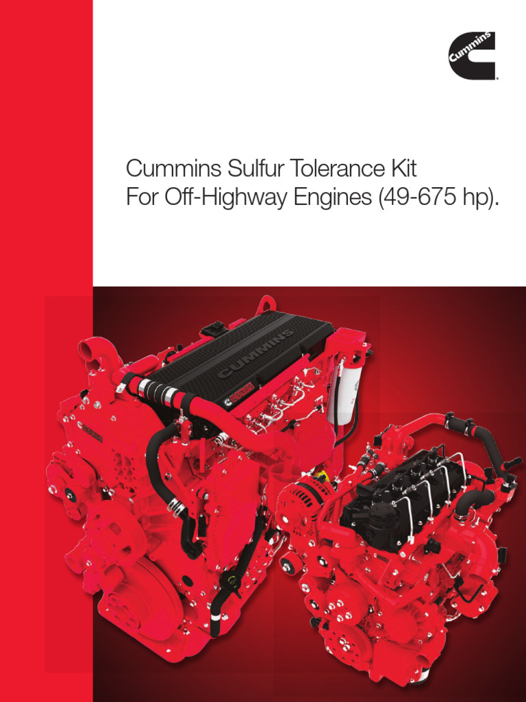 Cummins Sulfur Tolerance Kit For OffHighway Engines (49675 HP) PDF
