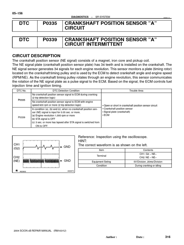 crankshaft position sensor A | PDF