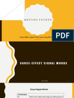 Intensive Writing Meeting 15 Cause-Effect Signal Words and Using Phrasal Verbs