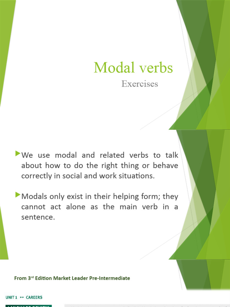 Ejercicios de verbos modales PDF | PDF