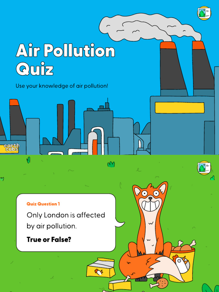 Air Pollution Quiz City Activity Earth Cubs PDF