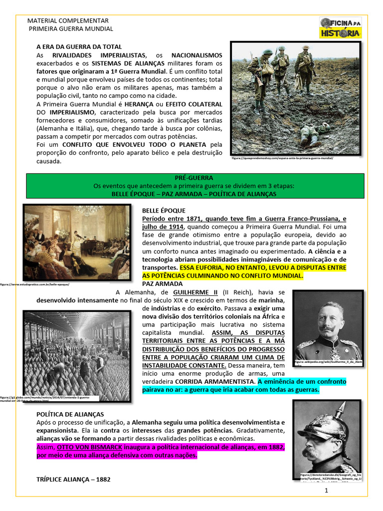 Primeira Guerra Mundial Resumo - 1710694685