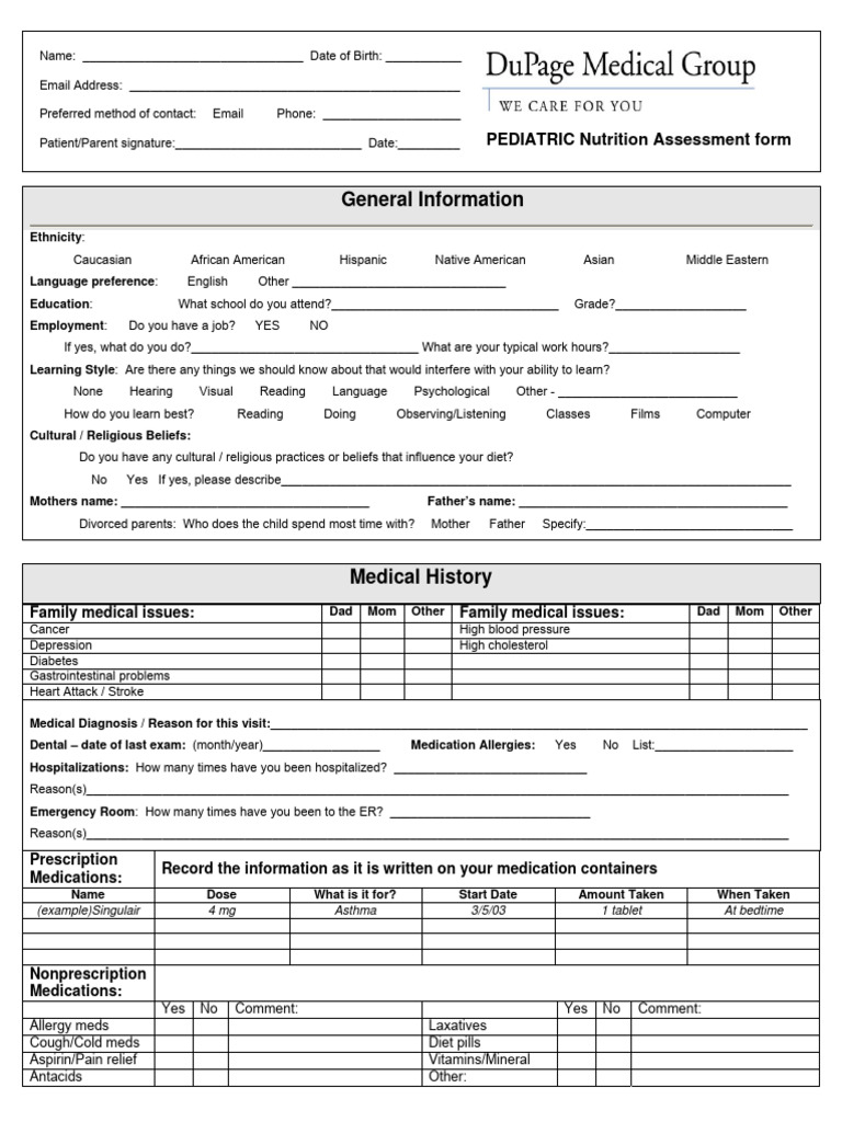 pediatric-nutrition-assessment-form-pdf-allergy-aspirin