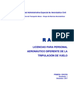 RAC 65 - Licencias Para Personal Aeronáutico, Diferente de La Tripulación de Vuelo