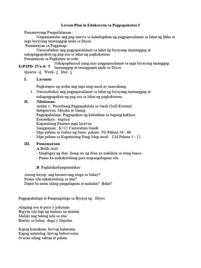 DLP Esp 4q (EDISON REY NINO C. BURLAT) | PDF