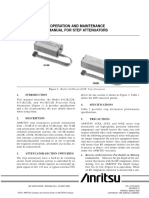 Operation and Maintenance Manual For Step Attenuators