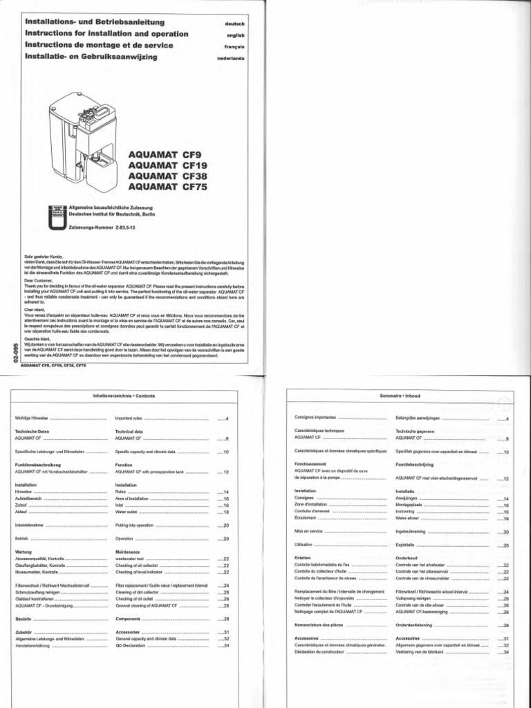 Aquamat cf9 75 instructions small pdf